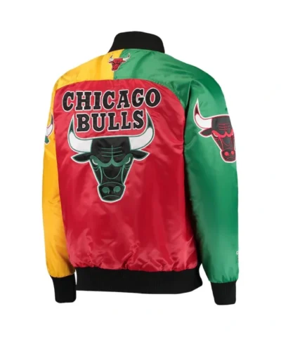 Chicago Bulls Ty Mopkins Full-Satin BlackRed Jacket