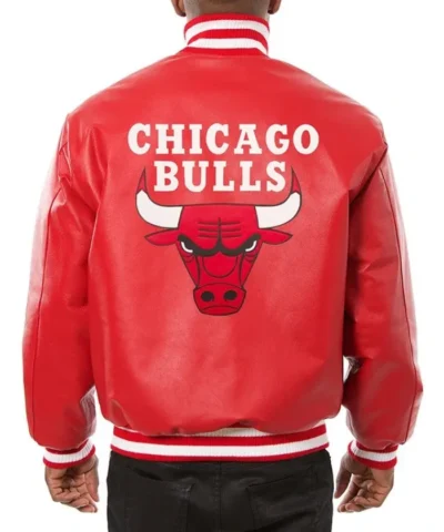 Chicago Bulls Varsity Red Leather Jacket