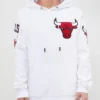 Buy Chicago Bulls White Pullover Fleece Hoodie