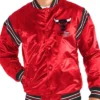 Chicago Bulls Windy City Enforcer Red Satin Jacket