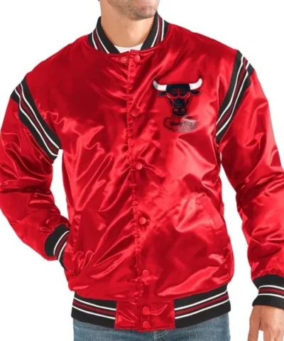 Chicago Bulls Windy City Enforcer Red Satin Jacket