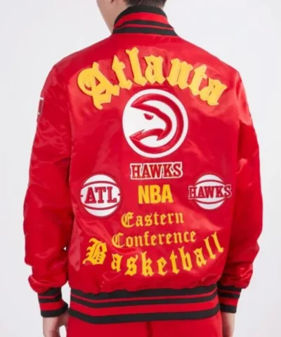 Buy Classic Atlanta Hawks Old English Full-Snap Satin Jacket