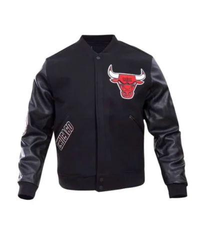 Classic Chicago Bulls WoolLeather Varsity Jacket