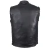 Men’s Plain Classic Black Leather Vest