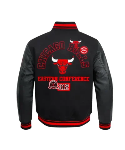 Chicago Bulls Area Code Classic Rib Varsity Jacket