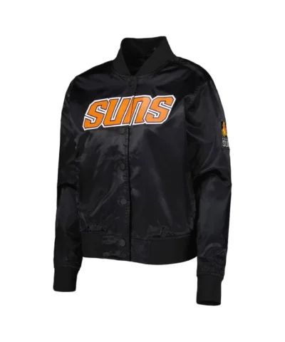 Shop Phoenix Suns Classics Full-Snap Satin Black Jacket