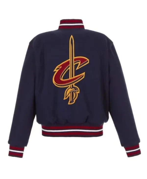 Navy Embroidered Cleveland Cavaliers Varsity Wool Jacket