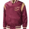 Cleveland Cavaliers Force Play Varsity Wine Satin Jacket