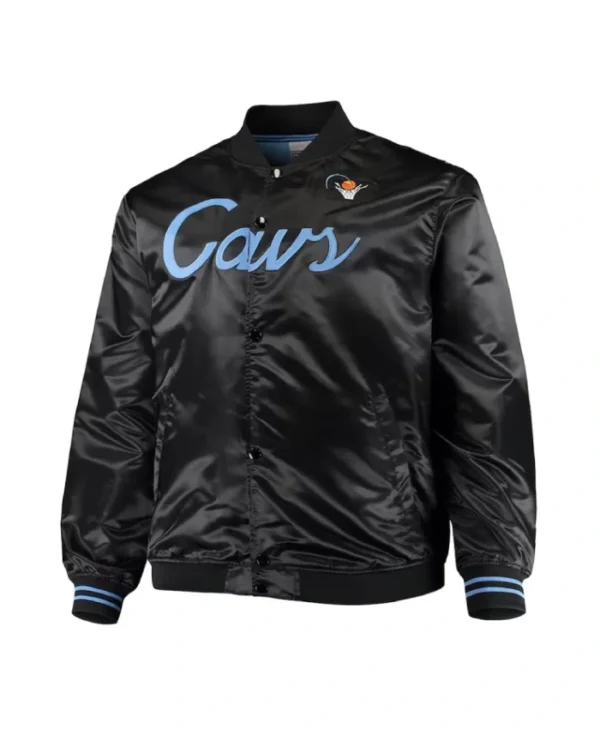Cleveland Cavaliers Hardwood Satin Full-Snap Black Jacket
