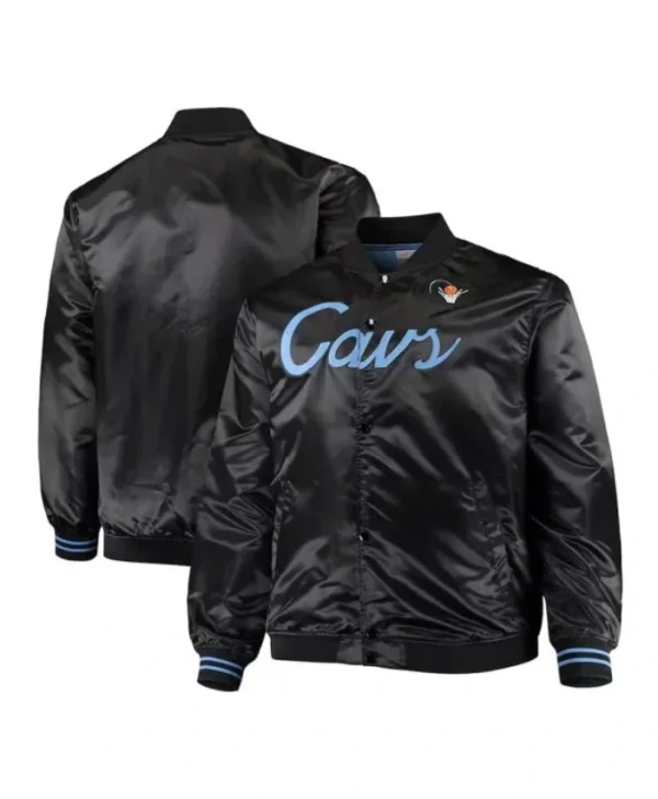Classic Cleveland Cavaliers Hardwood Satin Full-Snap Black Jacket