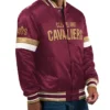 Cleveland Cavaliers Home Game Varsity Wine Full-Snap Satin Jacket
