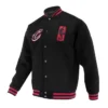Cleveland Cavaliers Logoman Shadow Varsity Full-Snap Wool Jacket