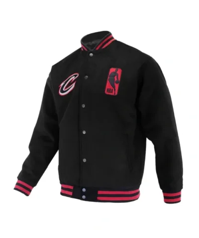 Cleveland Cavaliers Logoman Shadow Varsity Full-Snap Wool Jacket
