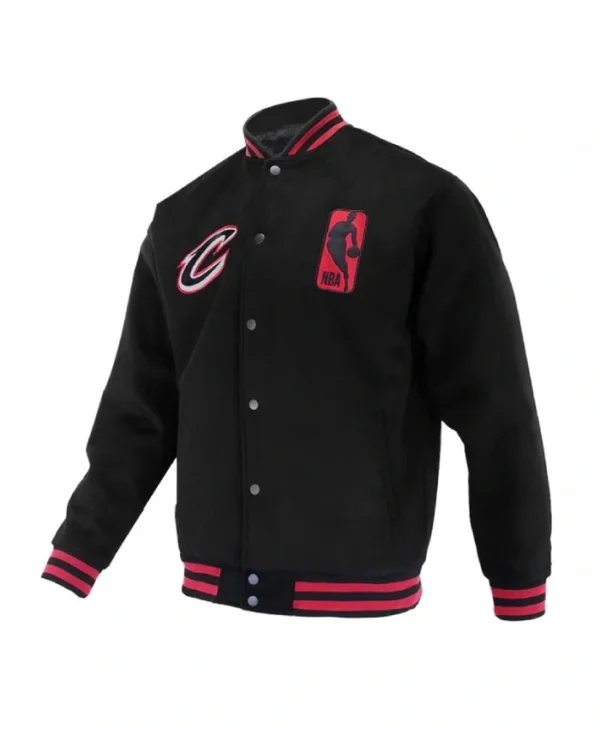 Cleveland Cavaliers Logoman Shadow Varsity Full-Snap Wool Jacket