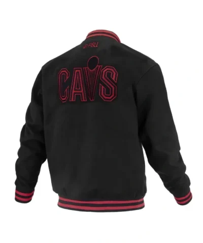 Cleveland Cavaliers Logoman Shadow Black Varsity Jacket