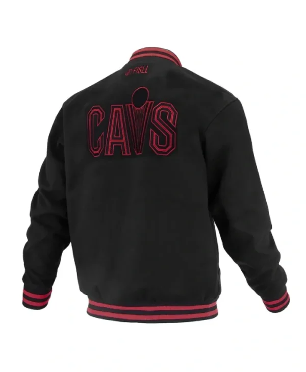 Cleveland Cavaliers Logoman Shadow Black Varsity Jacket
