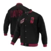 Cleveland Cavaliers Logoman Shadow Varsity Full-Snap Wool Black Jacket