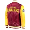 Cleveland Cavaliers WineGold Varsity Satin Jacket