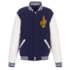 NavyWhite Cleveland Cavaliers WoolLeather Varsity Full-Zip Jacket