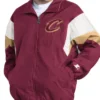 Wine Cleveland Cavaliers Yard Line Nylon Jacket