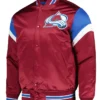 Colorado Avalanche Full Snap Baseball Jacket