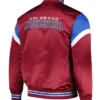 Colorado Avalanche Full Snap Baseball Jacket Back