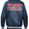 Columbus Blue Baseball Satin Jacket Back