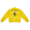 DONCARE AFGK Ferrari Yellow Leather Jacket