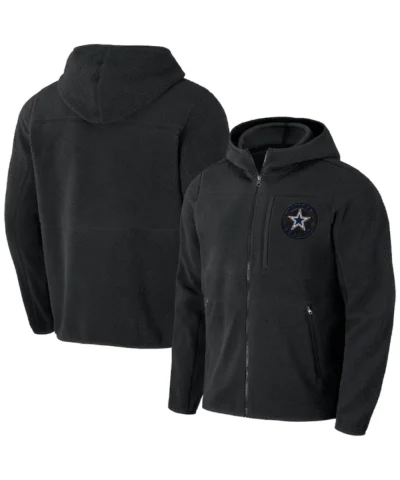Black NFL Dallas Cowboys Zip-Up Hoodie