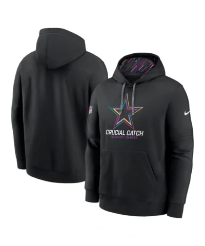 NFL Crucial Catch Club Nike Dallas Cowboys 2024 Black Hoodie