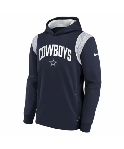 Nike Dallas Cowboys Sideline Impact Performance BlueGrey Pullover Hoodie