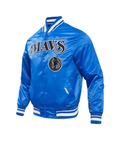 202324 Dallas Mavericks City Full-Snap Satin Royal Jacket