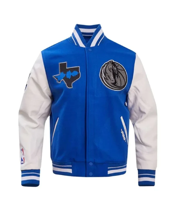 Dallas Mavericks 202324 City Edition Varsity WoolLeather Jacket