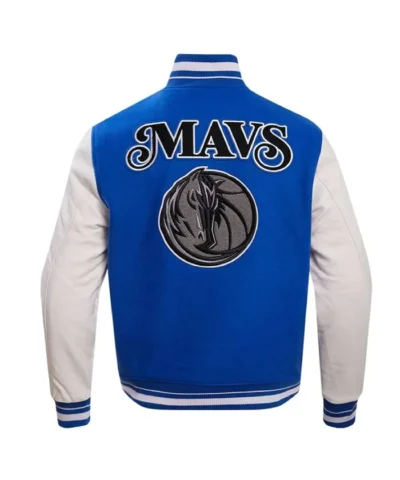 Dallas Mavericks 202324 City Edition RoyalWhite Varsity Jacket