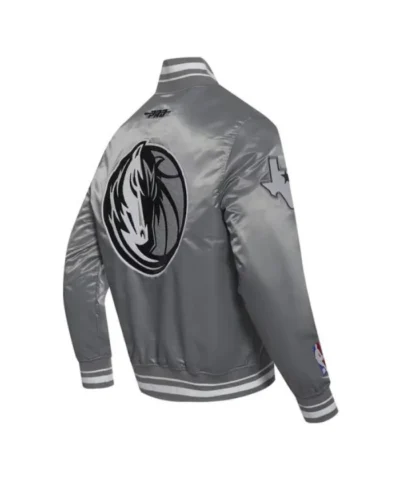 Gray Dallas Mavericks 202425 City Edition Full-Snap Satin Jacket