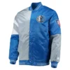 Dallas Mavericks Anniversary Leader Color Block Full-Snap Satin Jacket