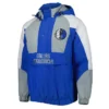 Dallas Mavericks Royal and Gray Body Check Hoodie Jacket