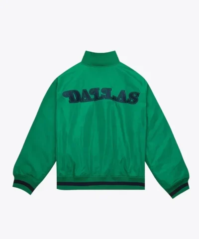 Green Dallas Mavericks Satin Full-Zip Jacket