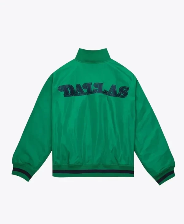 Green Dallas Mavericks Satin Full-Zip Jacket