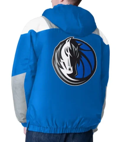 RoyalSilver Dallas Mavericks Charger Half-Zip Pullover Jacket