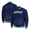 Dallas Mavericks Hardwood Classics Full-Snap Satin Navy Jacket