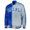 RoyalGray Dallas Fast Break Full-Snap Varsity Satin Jacket