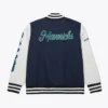 Dallas Mavericks Navy and White Fleece Varsity Jacket
