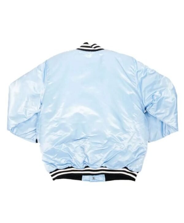 Dallas Mavericks Light Blue Varsity Satin Jacket