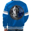 Dallas Mavericks Home Game Blue Satin Jacket