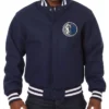 Dallas Mavericks Varsity Full-Snap Wool Navy Jacket