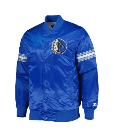 Dallas Mavericks Pick & Roll Blue Satin Jacket