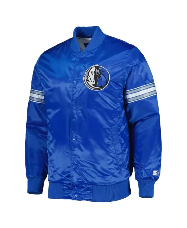 Dallas Mavericks Pick & Roll Blue Satin Jacket