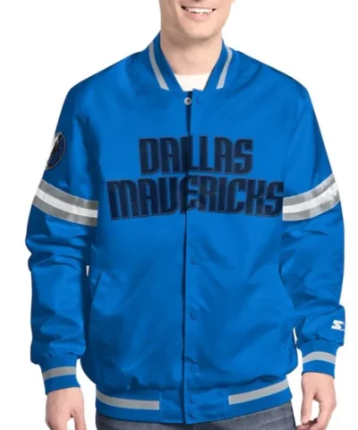 Scout Dallas Mavericks Varsity Full-Snap Satin Jacket