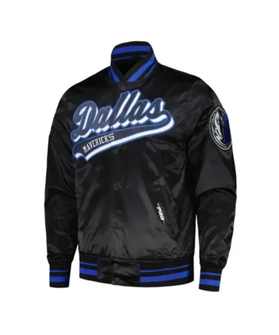 Dallas Mavericks Script Tail Full-Snap Black Jacket